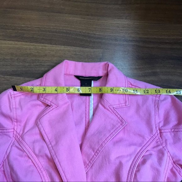 Y2K Rocawear bubblegum pink denim jean blazer cropped jacket - Picture 12 of 16